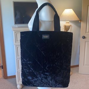 VICTORIA SECRET~LG Quilted “crushed velvet” tote